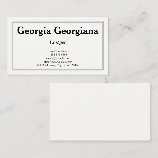 、三重ラインのボーダーときれい及び専門 名刺 (正面/裏面)