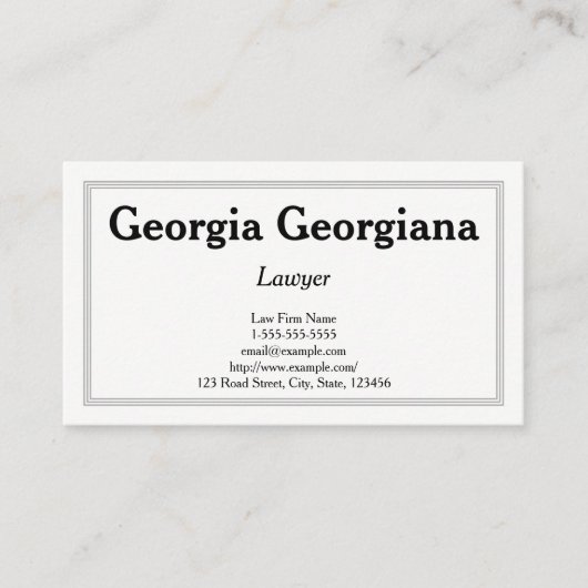 、三重ラインのボーダーときれい及び専門 名刺 (正面)