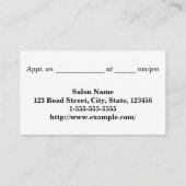 、三重ラインのボーダーとエレガント及び専門 予約カード (裏面)