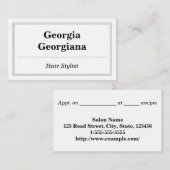 、三重ラインのボーダーとエレガント及び専門 予約カード (正面/裏面)