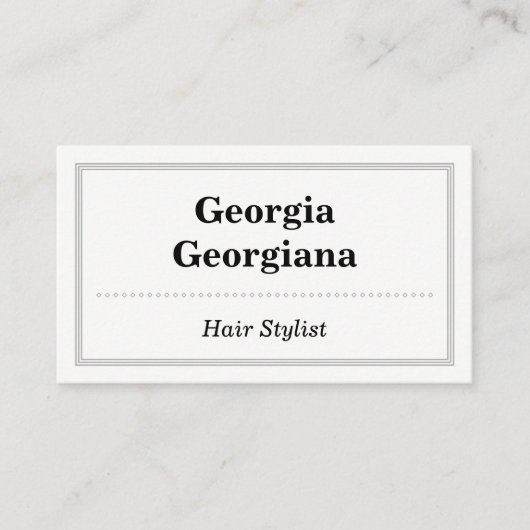 、三重ラインのボーダーとエレガント及び専門 予約カード (正面)