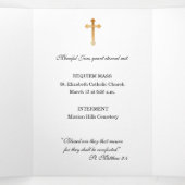 三重ヴァージンメリーカトリック葬儀聖カード 三つ折りカード (内部中)