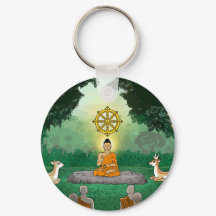 三重宝石:仏、法、Sangha Keychain