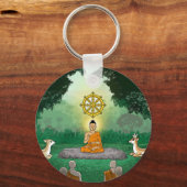 三重宝石：仏、法、Sangha Keychain キーホルダー (正面)