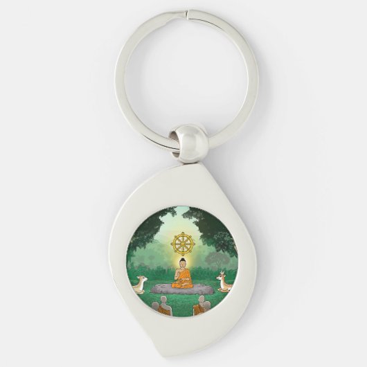 三重宝石:仏、法、Sangha Keychain キーホルダー (正面)