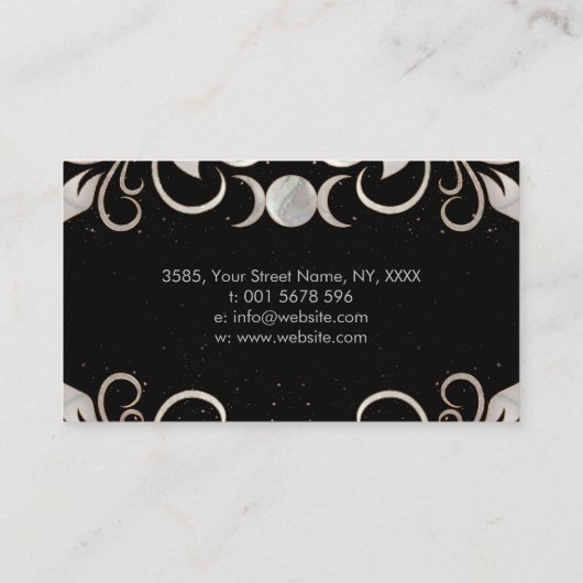 三重月 – 真珠の三女神の母 名刺 (裏面)