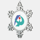 三重県伊賀国旗 スノーフレークピューターオーナメント (右)