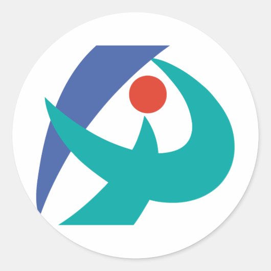 三重県伊賀国旗 ラウンドシール (正面)