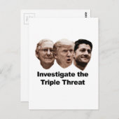 三重脅威の調査 ポストカード (正面/裏面)