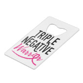 三重陰性生存乳がん認識度 クレジットカード栓抜き (正面アングル)