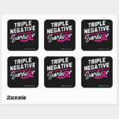 三重陰性生存乳がん認識度 スクエアシール (シート)