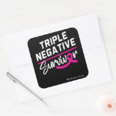 三重陰性生存乳がん認識度 スクエアシール (封筒)