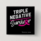 三重陰性生存乳がん認識度 缶バッジ (正面)