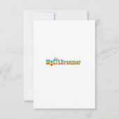 三重項のためのベビーシャワーの招待 招待状 (裏面)