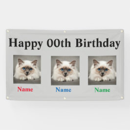 三重項のための誕生日の旗 横断幕