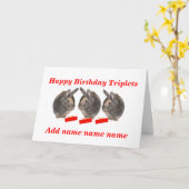 三重項のバースデー・カードは、名前を加えます カード (黄色い花)