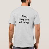 三重項のパパのワイシャツ Tシャツ (裏面)