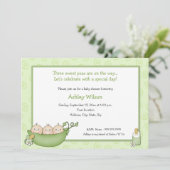 三重項のベビーシャワー招待状 招待状 (スタンド正面)