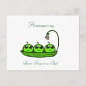 三重項誕生の発表 案内ポストカード (正面)