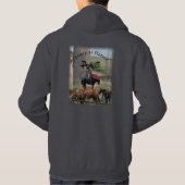 三重H牧場-フード付きスウェットシャツ パーカ (裏面)