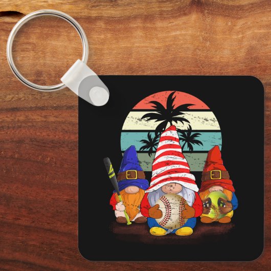 三野球格言ソフトボール格言おもしろいスポーツB キーホルダー (正面)