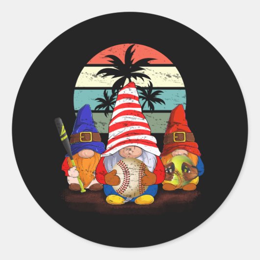 三野球格言ソフトボール格言おもしろいスポーツB ラウンドシール (正面)