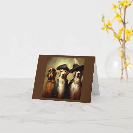 三銃士の犬 カード (黄色い花)