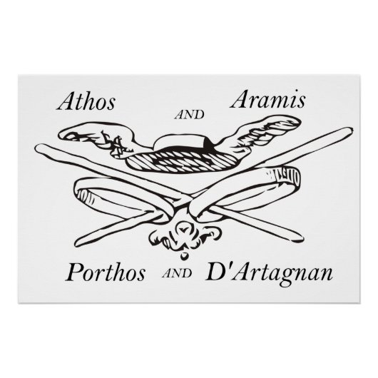 三銃士アソスアラミスポルトスアートナン ポスター (正面)