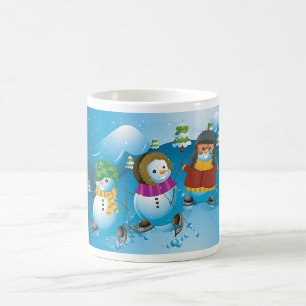 三雪だるまマグ コーヒーマグカップ