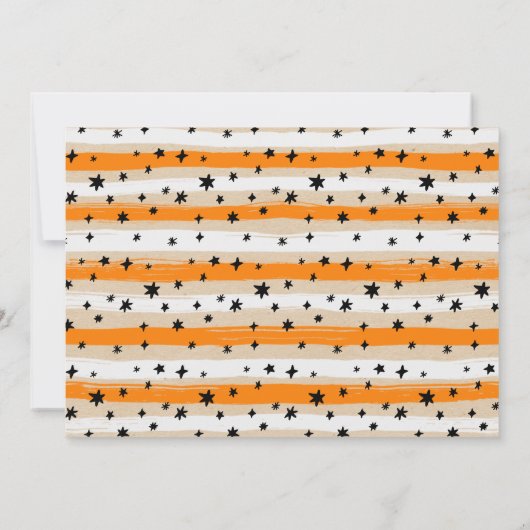 三霊！ハロウィーン3回目の誕生日の写真 招待状 (裏面)