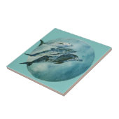 三頭のよくはしゃぐイルカ タイル (側面)