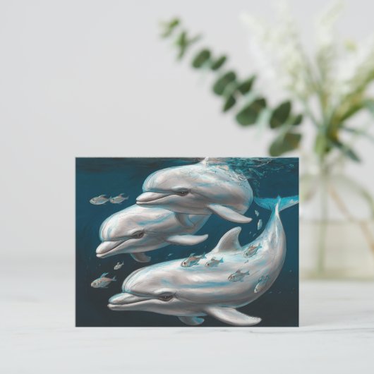 三頭のイルカ ポストカード (スタンド正面)
