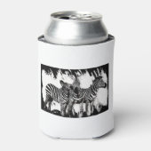 三頭のシマウマの絵 缶クーラー (缶正面)