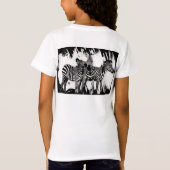 三頭のシマウマの絵 Tシャツ (裏面)