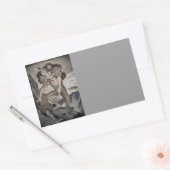 三頭の化け物 長方形シール (封筒)