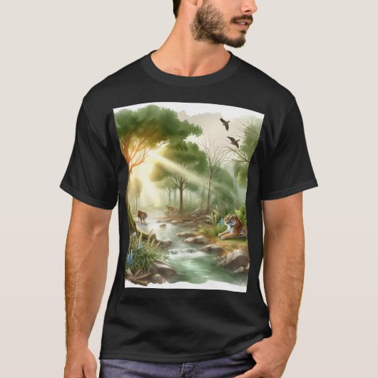 三頭の虎 Tシャツ (正面)