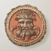 三顔プリント ラウンドクッション (裏面)