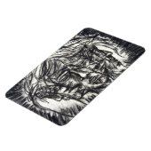 三顔金属病木炭スケッチ マグネット (左側)