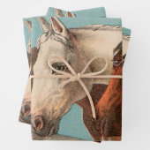 三馬ヴィンテージイラストレーション ラッピングペーパーシート (インサイチュ)