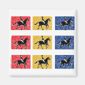 三馬乗り マグネット (正面)