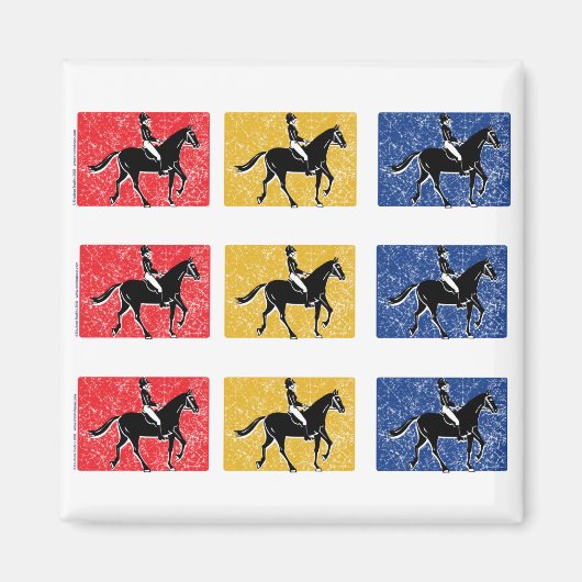 三馬乗り マグネット (正面)