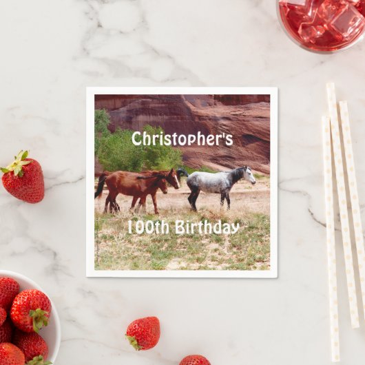 三馬南西ペーパーナプキン100誕生日 スタンダードカクテルナプキン (インサイチュ)