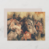 三馬葉書 ポストカード (正面/裏面)