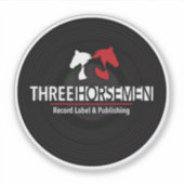 三騎士は透き通ったステッカーを記録 シール (正面)