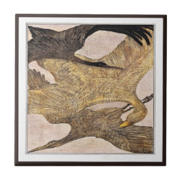 三鳥飛んでいるオランダアビクトリアンート タイル