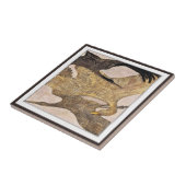 三鳥飛んでいるオランダアビクトリアンート タイル (側面)