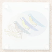 三鳥 ガラスコースター (裏面)