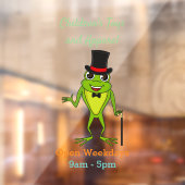 上おもしろい帽子漫画のカエル ウィンドウサイン (シート2)