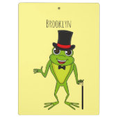 上おもしろい帽子漫画のカエル クリップボード (裏面)