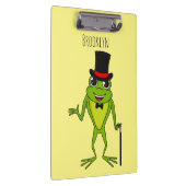 上おもしろい帽子漫画のカエル クリップボード (右)